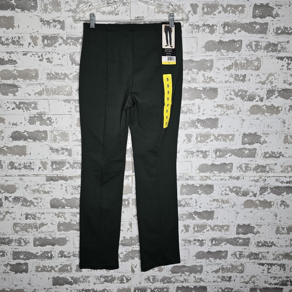 NEW Banana Republic Ponte Pant Womens Small Mallard Green Slim Fit Straight‎ Leg